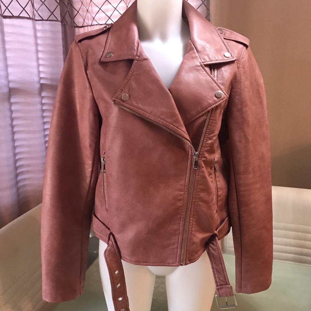 Dusty Rose Moto Jacket